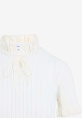 Pointelle High-Neck Top