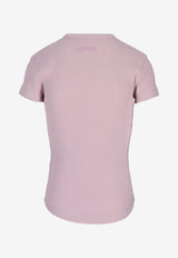 Isabel Marant Taomi Ribbed T-shirt Pink TS0111FAA2N39I_40PI