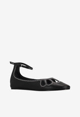 Isabel Marant Bloris Studded Leather Flats Black BN0025FAD1A14S_BKSI