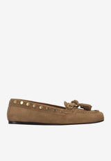 Isabel Marant Faxel Suede Leather Loafers Taupe MC0030FAD1A18S_50TA