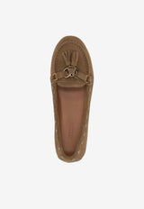 Isabel Marant Faxel Suede Leather Loafers Taupe MC0030FAD1A18S_50TA
