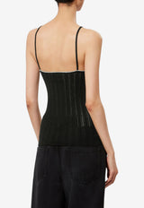 Isabel Marant India Ribbed Tank Top Black PU0865FAD1L10I_01BK