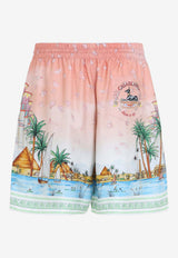 Ethereal Printed Silk Shorts