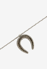 Isabel Marant Byrne Horseshoe Pendant Necklace Silver CO0184FAD2B06B_08SI