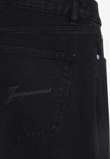 Le De-Nimes Droit Straight-Leg Jeans