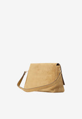 Tory Burch Charlie Suede Clutch Bag Toffee 184125--200