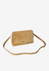 Tory Burch Charlie Suede Clutch Bag Toffee 184125--200