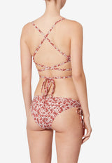 Isabel Marant Solange Floral Print Bikini Top Red SG0003FCD1P01I_70RD