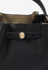 Tory Burch Romy Hammered Leather Bucket Bag Black 166982--001