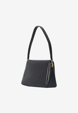Tory Burch Charlie Smooth Leather Shoulder Bag Black 180726--001