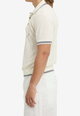 Jacquemus Voilier Honeycomb Knit Polo T-shirt White POM00618-AK00318-100