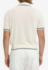 Jacquemus Voilier Honeycomb Knit Polo T-shirt White POM00618-AK00318-100