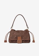 Fendi Medium Baguette Woven Raffia Shoulder Bag Brown 8BR833AY6G/T_FENDI-F1UJK