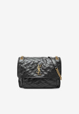 Saint Laurent Medium Niki Vintage Leather Shoulder Bag Black 6331840EN07/S_YSL-1000