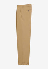 Saint Laurent High-Waist Tailored Pants with Belt Beige 854426Y1N15/S_YSL-2611