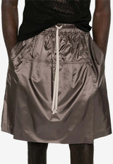 Moncler + Rick Owens Kiltshorts with Elastic-Waistband Dark Brown MU01F2B01M8114_828