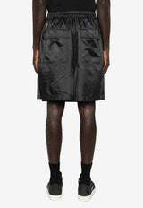 Moncler + Rick Owens Kiltshorts with Elastic-Waistband Black MU01F2B01M8114_999