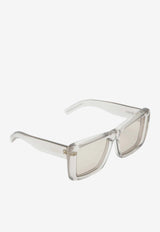Saint Laurent Howl Oversized Square Sunglasses Beige 862884Y9958/S_YSL-9307