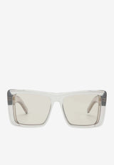 Saint Laurent Howl Oversized Square Sunglasses Beige 862884Y9958/S_YSL-9307