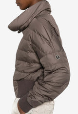 Moncler + Rick Owens Cropped Down Jacket Dark Brown MU01F1A05M8115_828