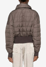 Moncler + Rick Owens Cropped Down Jacket Dark Brown MU01F1A05M8115_828