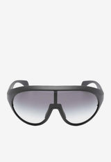 Moncler + Rick Owens Shield Frame Sunglasses Gray MU01F0001GBLKMB_0909