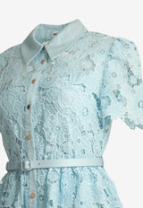 Self-Portrait Floral Lace Belted Midi Dress Light Blue AC26-024M-BLBLUE_35a045db-a124-487f-9a55-1c73a7cbaeb8