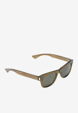 Saint Laurent Engraved Logo Rectangular Sunglasses Gray 862871Y9967/S_YSL-2517