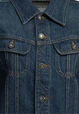 Givenchy Cropped Denim Trucker Jacket Blue BW00VW517B420_dc82b504-1752-457f-99fe-1bf28d107f0d