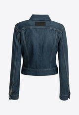 Givenchy Cropped Denim Trucker Jacket Blue BW00VW517B420_dc82b504-1752-457f-99fe-1bf28d107f0d