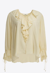 Chloé Silk Ruffle Blouse White CH26AHT72005114_43703a87-52de-4562-923f-afed4a5874e2