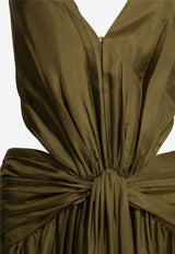 Zimmermann Indra Draped Silk Midi Dress Green 8624DSS262OLV_094b2e1d-8eff-4667-b961-9e1d4df3787c