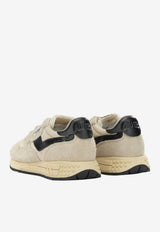Autry Reelwind Nylon and Suede Sneakers Beige WWLMUT60_16935d1c-d30a-40b7-bd6d-f0c303472655