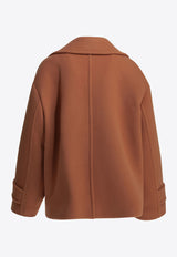 Chloé Oversized Wool Short Coat Terracotta CH25WMA962726AG_28afaa22-f9c9-4da8-8388-dccd6991fba2