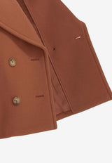 Chloé Oversized Wool Short Coat Terracotta CH25WMA962726AG_28afaa22-f9c9-4da8-8388-dccd6991fba2