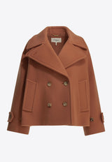 Chloé Oversized Wool Short Coat Terracotta CH25WMA962726AG_28afaa22-f9c9-4da8-8388-dccd6991fba2