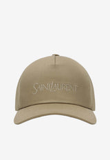 Saint Laurent Embroidered-Logo Baseball Cap Beige 778063D3YP19/S_YSL-9700