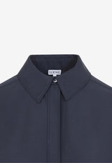 Pleated Mini Shirt Dress