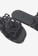 Anagram Petal Leather Flat Sandals