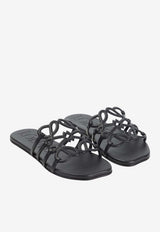Anagram Petal Leather Flat Sandals