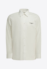 Givenchy Logo Embroidered Casual Shirt White BM616M165R100_bdcbf5aa-4267-4420-b277-980919f89ee8