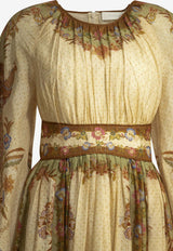 Zimmermann Indra Puff-Sleeved Floral Dress Multicolor 5947DSS262CKSF_a20f17e9-6730-4e06-beb9-391473f6a04d
