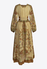 Zimmermann Indra Puff-Sleeved Floral Dress Multicolor 5947DSS262CKSF_a20f17e9-6730-4e06-beb9-391473f6a04d