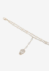 Crystal Paved Skull Bracelet