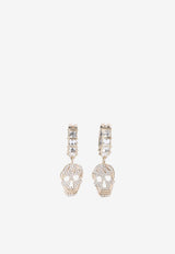 Crystal Paved Skull Earrings