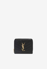 Cassandre Quilted Compact Zip-Around Wallet