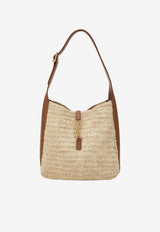 Saint Laurent Small Le 5 À 7 Raffia and Leather Bag Beige 823812GAAEZ/S_YSL-2791