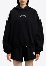 Palm Angels Curved Logo Hooded Sweatshirt Black PWBB076S26FLE001_100A