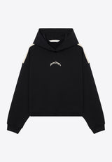 Palm Angels Curved Logo Hooded Sweatshirt Black PWBB076S26FLE001_100A