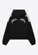 Palm Angels Curved Logo Hooded Sweatshirt Black PWBB076S26FLE001_100A